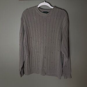 Vintage J Crew Olive Green cable knit sweater